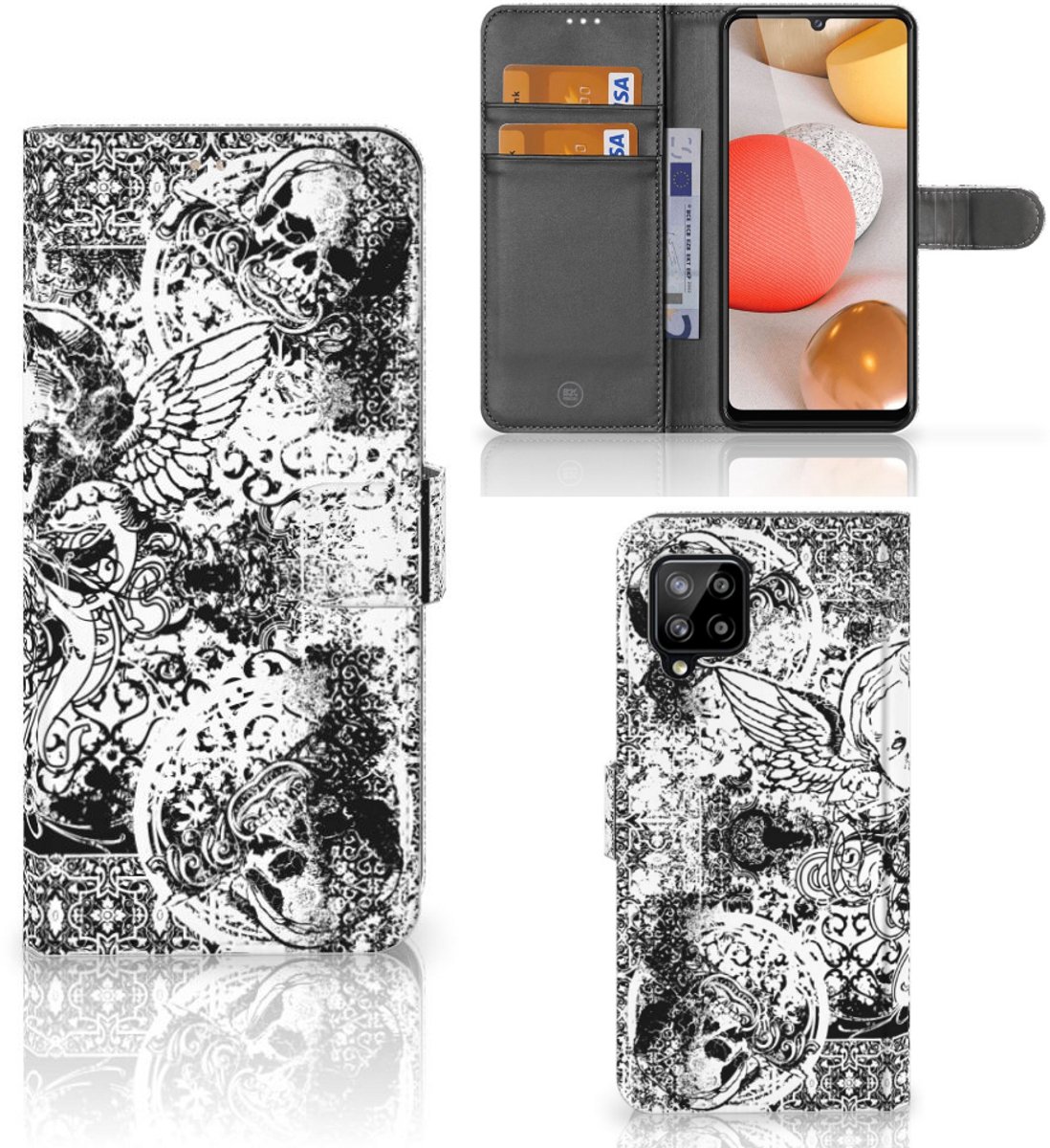 Telefoonhoesje met Naam Samsung Galaxy A42 5G Skulls Angel