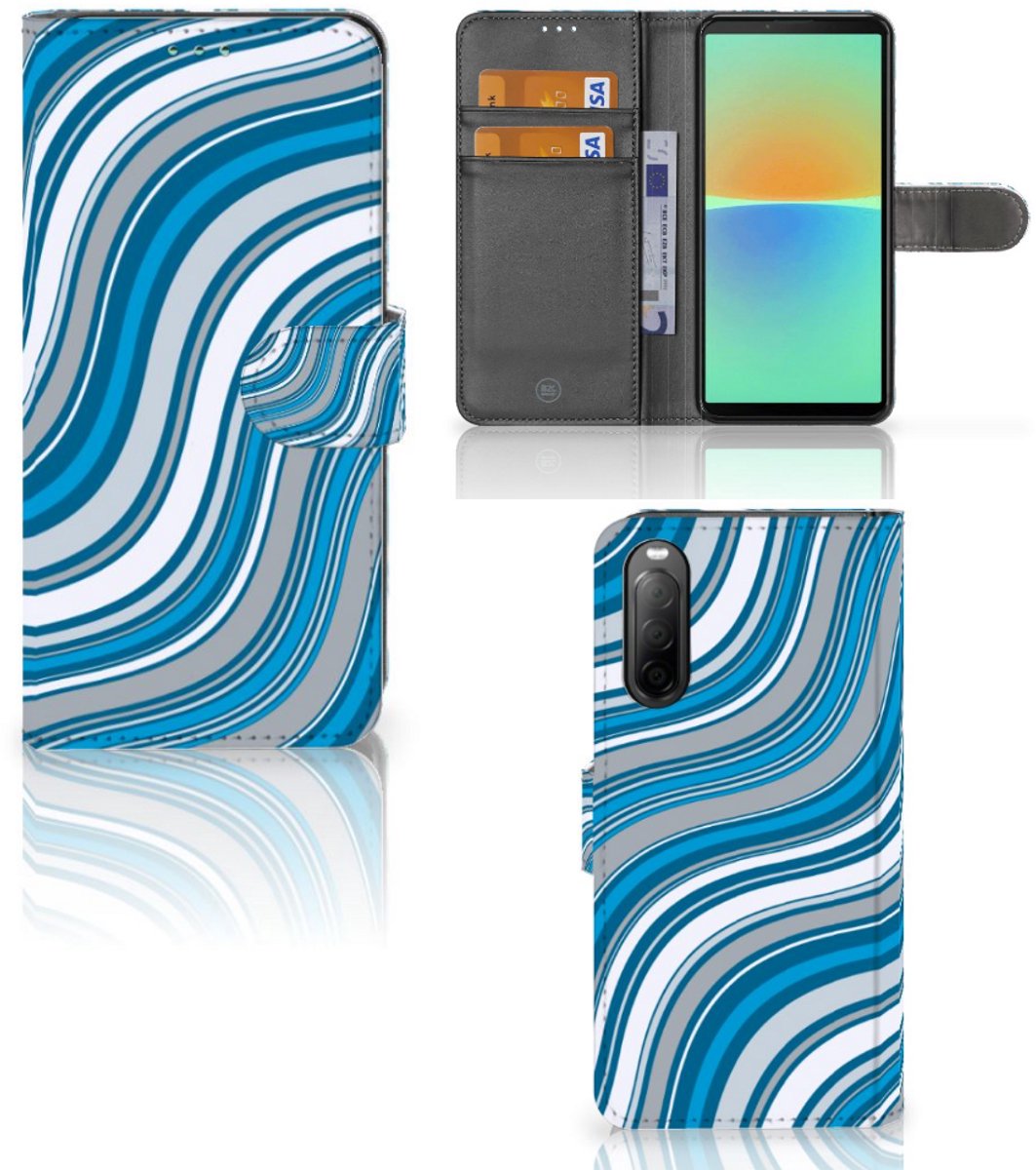 Sony Xperia 10 IV Telefoon Hoesje Waves Blue