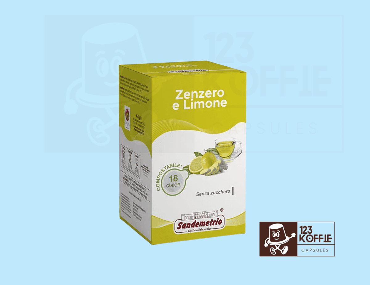 Sandemetrio Zenzero e Limone Infuso ESE 44 mm 18 x Gember-Citroen Thee Pads