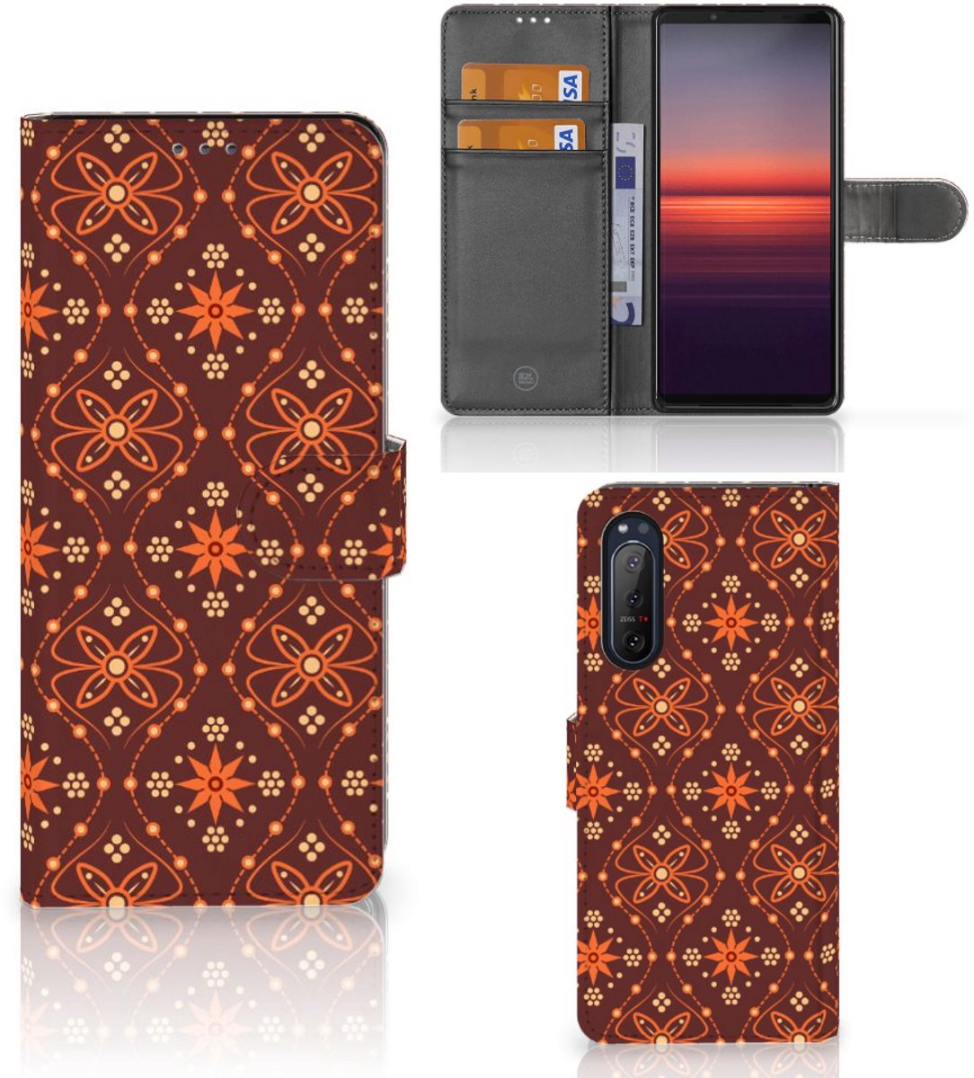 Sony Xperia 5II Telefoon Hoesje Batik Brown