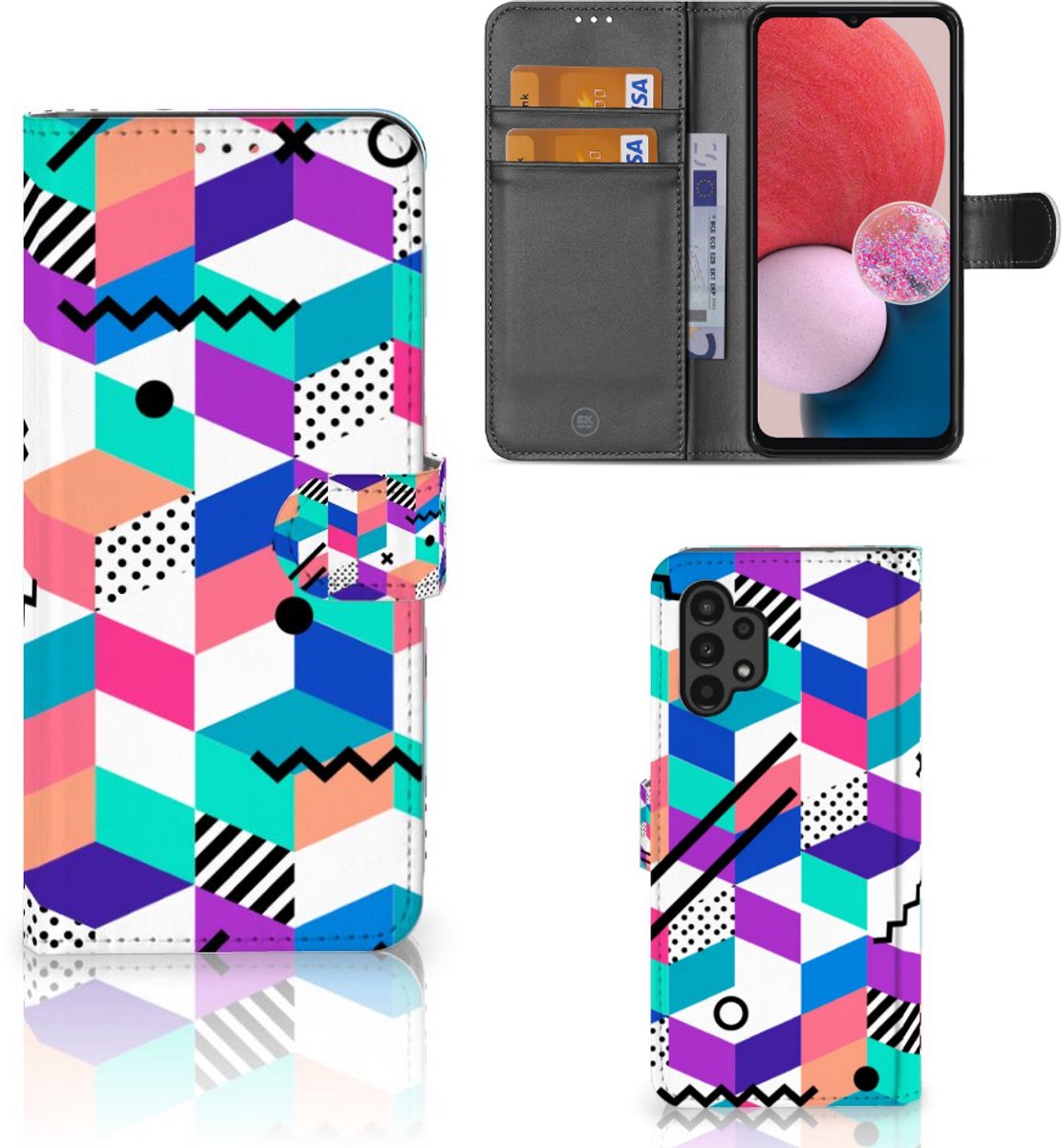 Samsung Galaxy A13 (4G) Book Case Blokken Kleurrijk