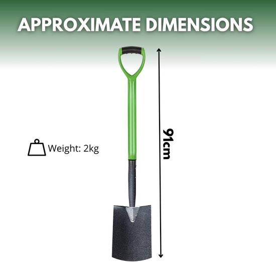 Tuinmijl® Heavy Duty Robust Digging Garden Spade Shovel Fork Dutch How to Rake Landscaping Tools Patio Digging Spade — afbeelding 5