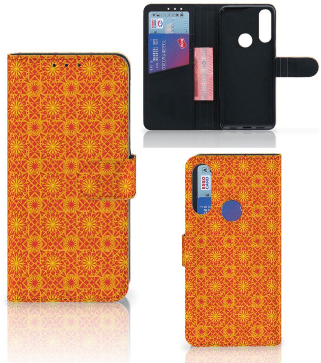 Alcatel 1S 2020 Telefoon Hoesje Batik Oranje