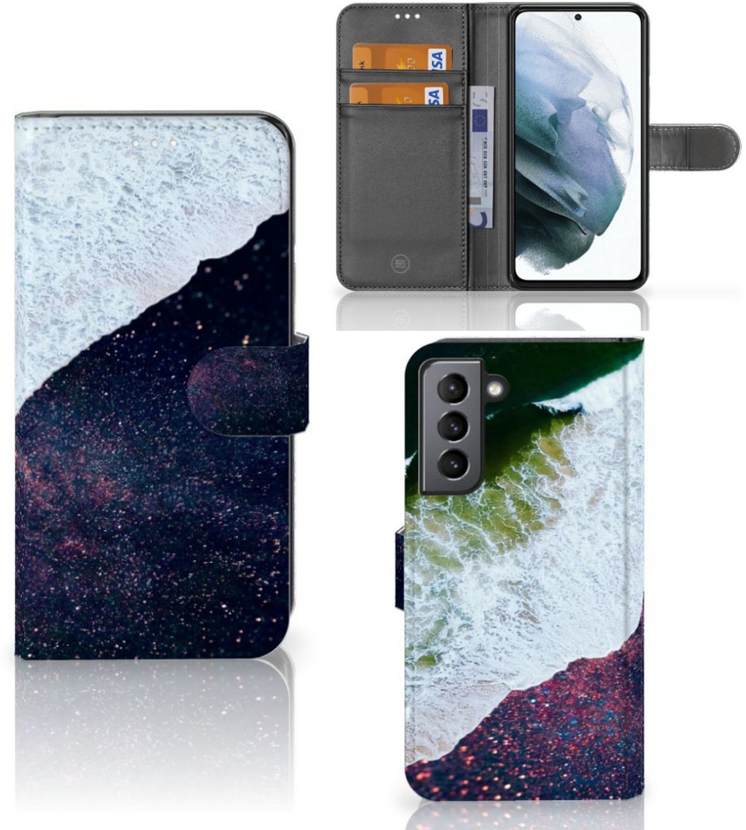 Book Case voor Samsung Galaxy S21 FE Book Case Sea in Space
