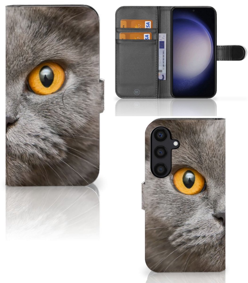 Telefoonhoesje met Pasjes Samsung Galaxy S24 Britse Korthaar