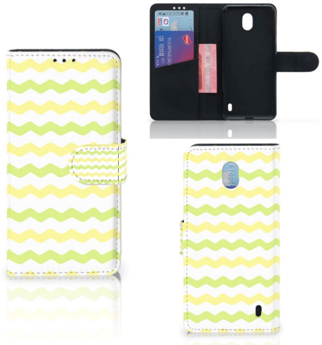 Nokia 1 Plus Telefoon Hoesje Waves Yellow