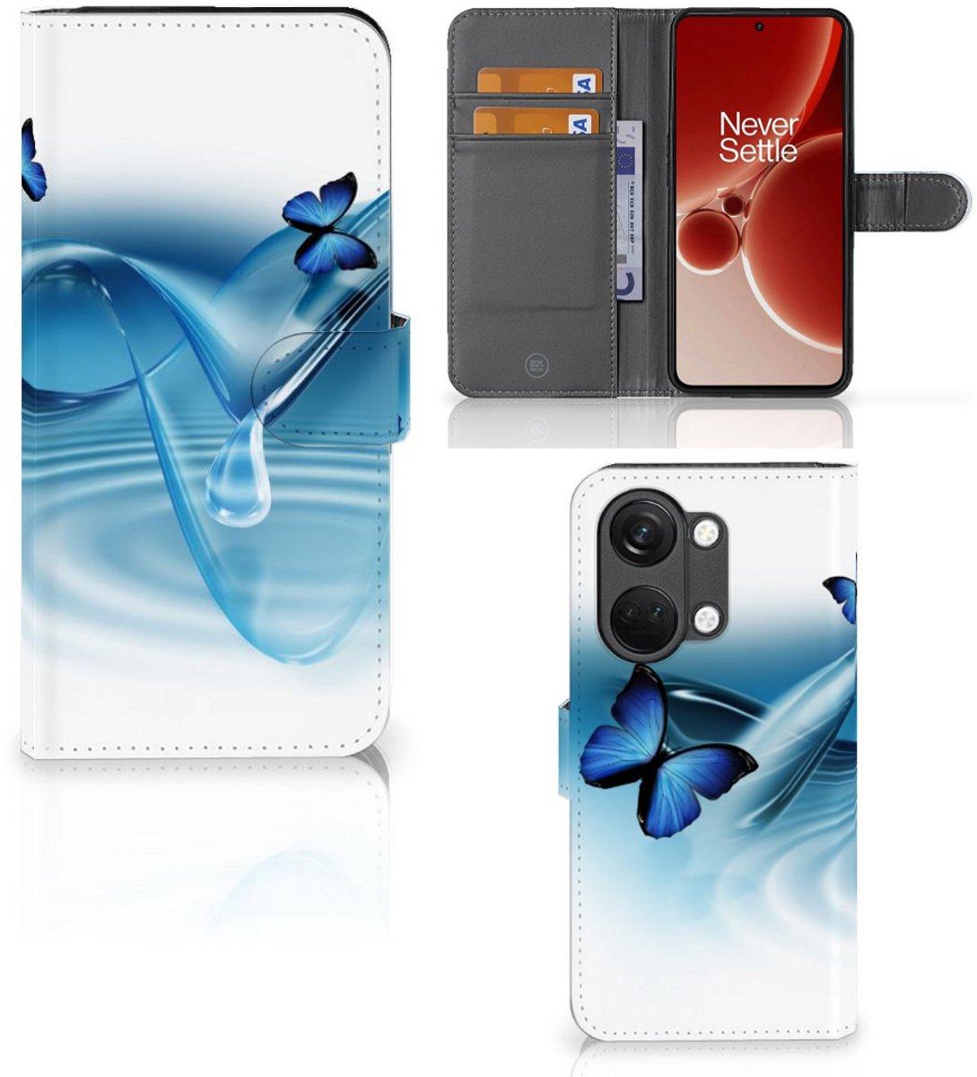 OnePlus Nord 3 Telefoonhoesje met Pasjes Vlinders