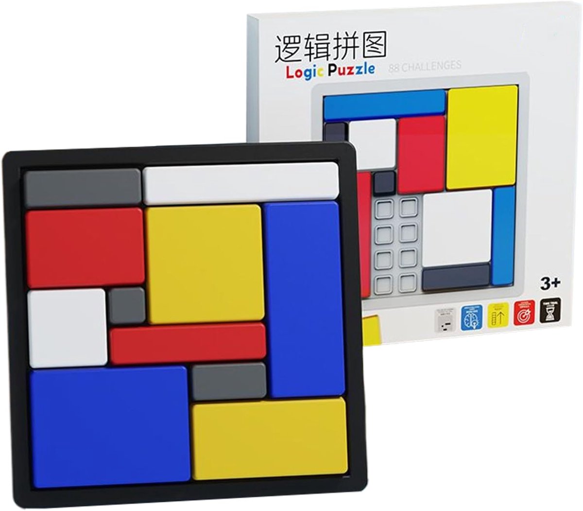 Puzzelspel Logica - Hersenkraker Speelgoed - Cognitieve Ontwikkeling - Compact Draagbaar Ontwerp - 14 x 14 cm - Niet gespecificeerd