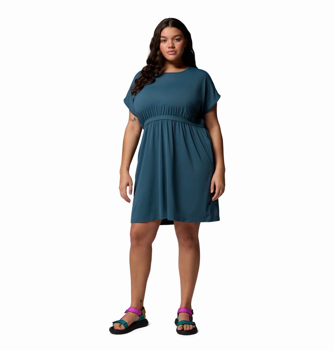 Columbia Chill River SS Dress – Outdoor Kleding Fleeces en Truien T-Shirt Blauw