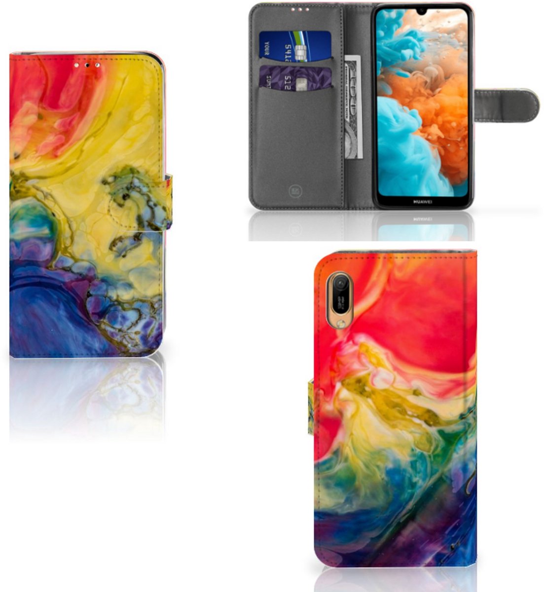 Hoesje Huawei Y6 (2019) Watercolor Dark
