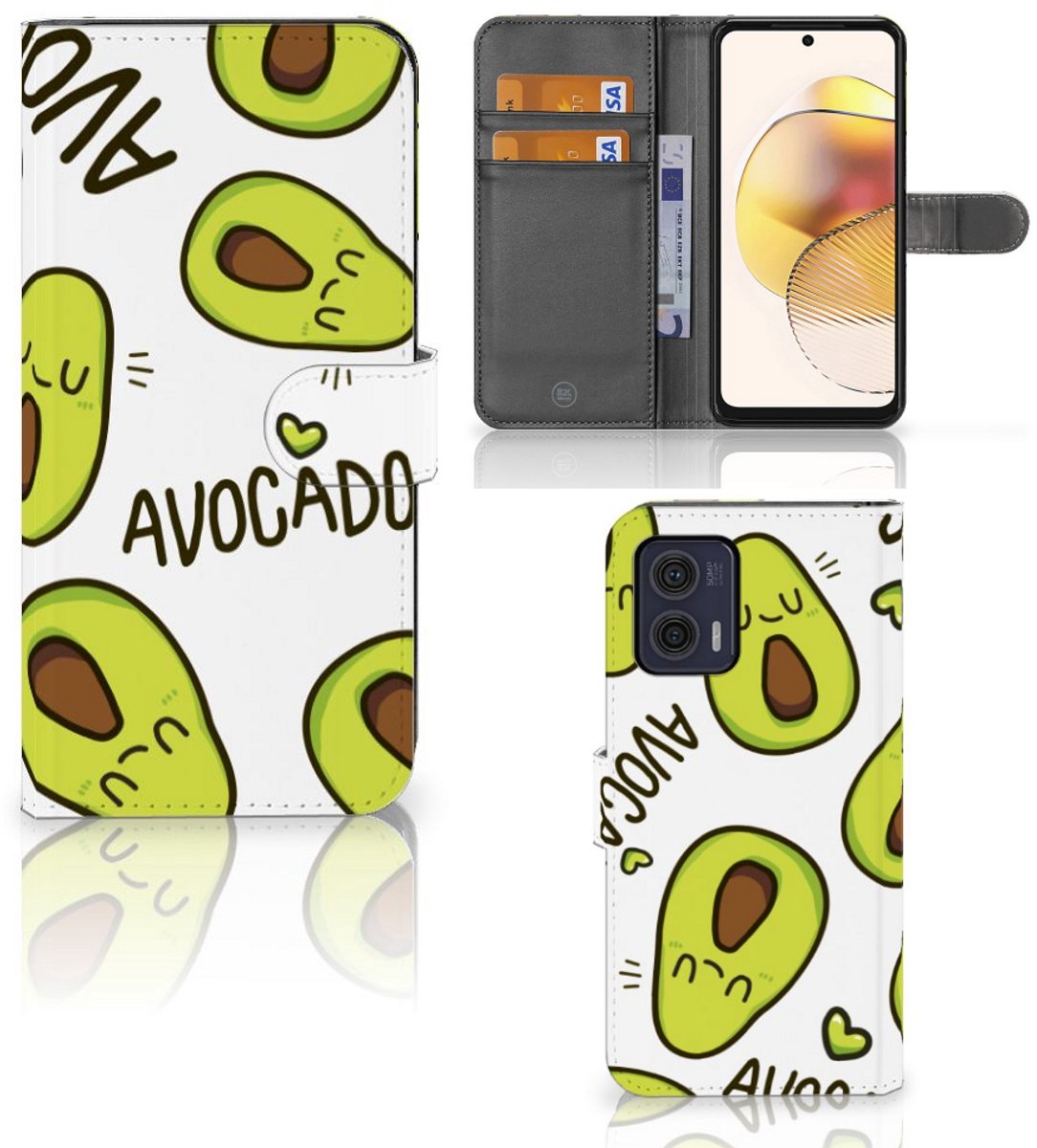 Motorola Moto G73 Leuk Hoesje Avocado Singing