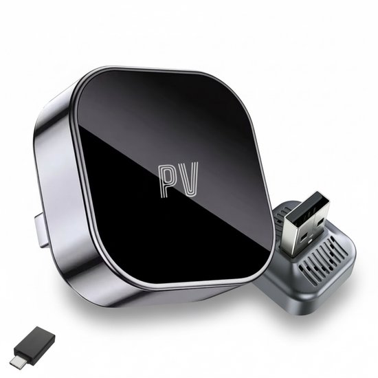 Draadloze CarPlay Android Auto Adapter 2-in-1 USB-C naar USB-A WiFi 6 Plug & Play voor auto’s vanaf 2017