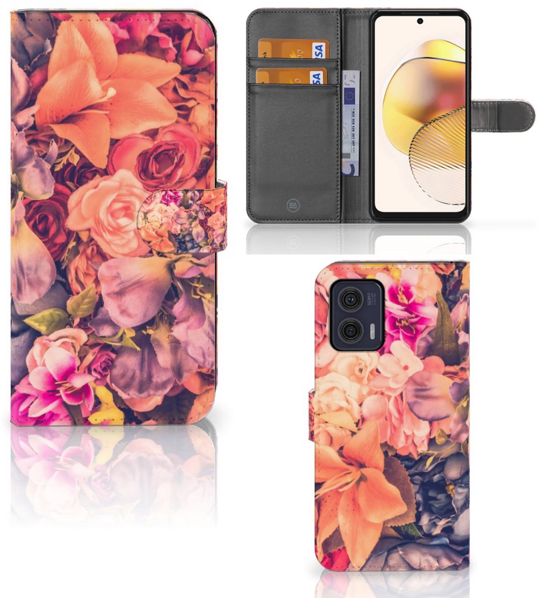 Motorola Moto G73 Hoesje Bosje Bloemen