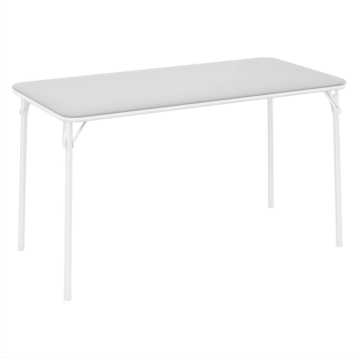 Happiq Opvouwbare Kaarttafel - Campingtafel met Metalen Frame - Wit White