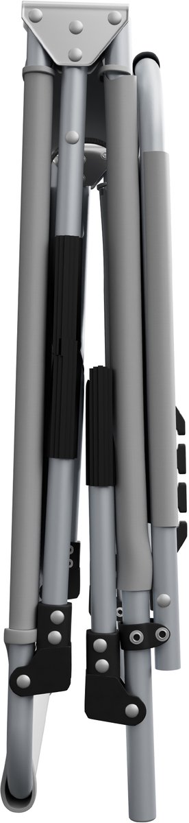 Opvouwbare Ligstoel 190 cm - Lichtgrijs - Verstelbare Strandstoel met Kussen - 160 kg Belastbaar - Zonneligbed voor Tuin, Strand & Camping - 600D Oxford — afbeelding 3