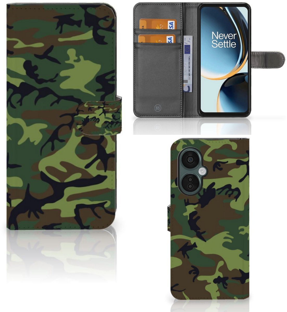 OnePlus Nord CE 3 Lite Telefoon Hoesje Army Dark