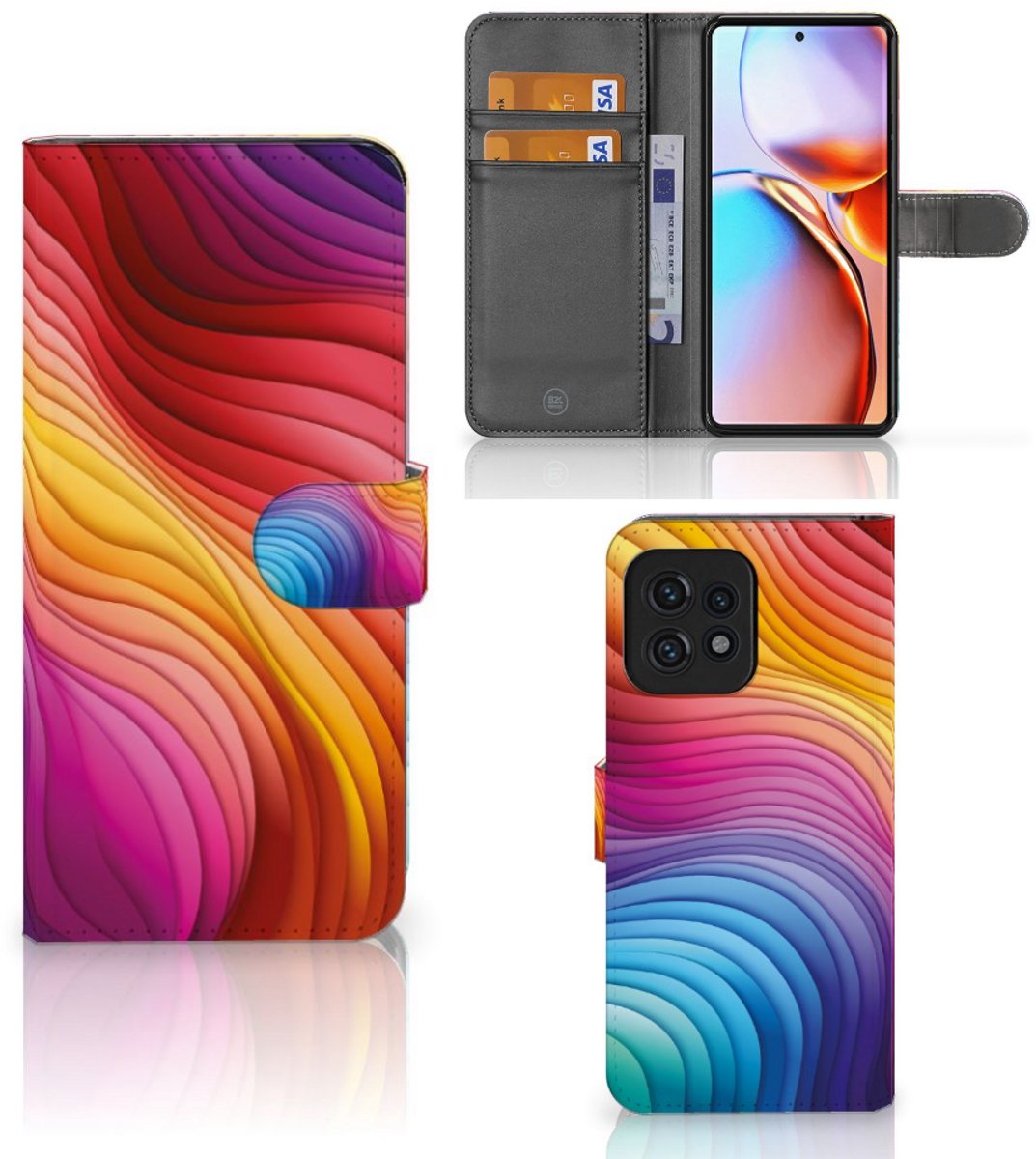 Book Case voor Motorola Edge 40 Pro Regenboog
