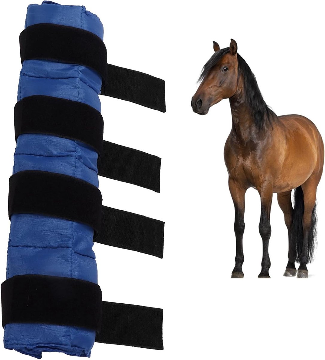 Koelwrap voor Paarden met IJs, IJsboot voor Volledige Benen, Koude Kompressen voor Paarden, Ideaal voor Herstel en Blessurepreventie