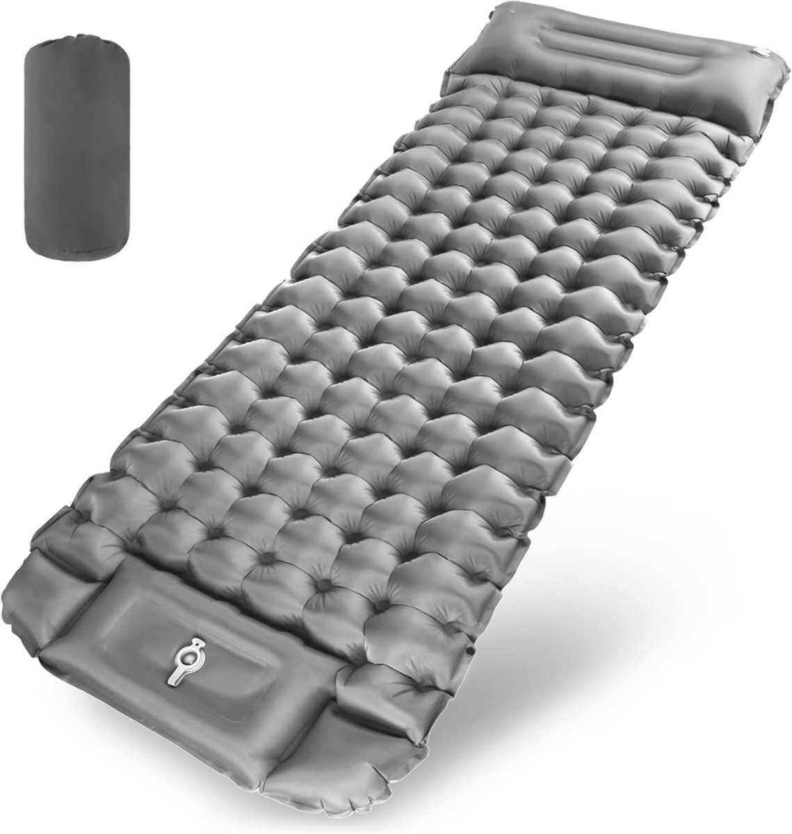 Camping Matras - Opvouwbaar Matras - Vouwmatras - Camping Matje - Slaapmat - Logeer Matras - Luchtmatras - Kampeer Matras - Camping Bedje - Nylon - Tot 150 kg - 10 cm - Grijs - van Imperatoris