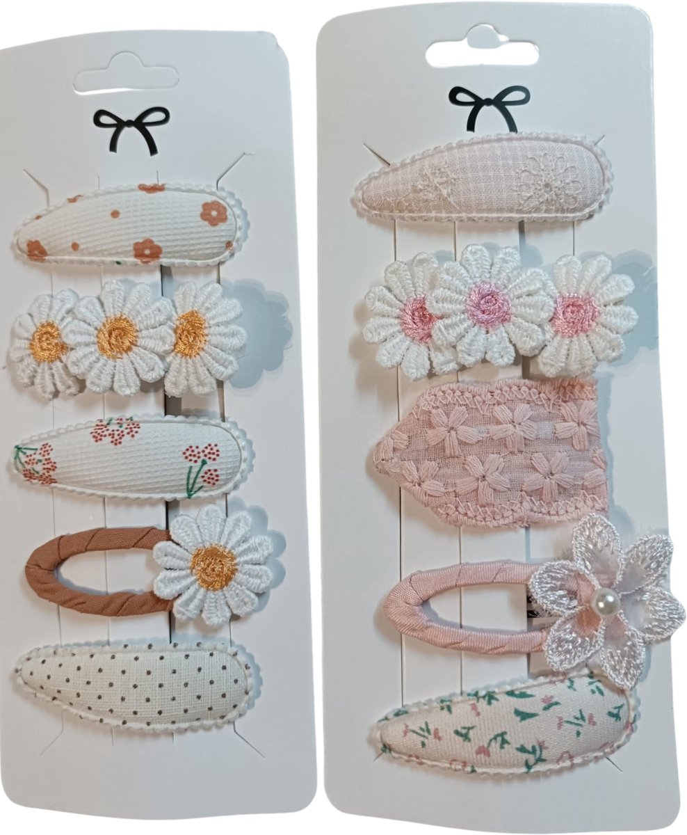 Haarspelden voor vrouwen en kinderen - lentelook - 10 stuks - model 1