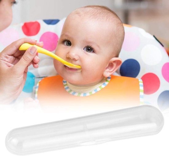Reis Babylepel met Etui Opslag voor Kinderen Draag Beaba Lepels Houder Draag Zilverwerk Engel van Mij Food Grade Siliconen Enkele Doos (exclusief lepel) — afbeelding 5