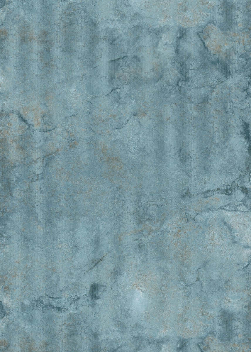 Erismann Vinylbehang 10360-19 - 4 Earth - Industrieel Turquoise - 53cm x 10.05m