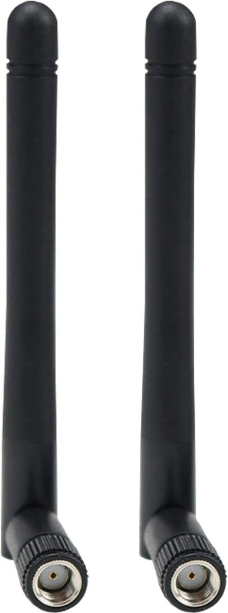 2-Pack WiFi-antenne 5.8G/2.4G Dual Band WiFi-antenne WiFi-antenne SMA Vrouwelijke Adapter Draaibare 90° Connector 2DBi Omni-Directionele Wifi Signaalantenne voor Draadloze Router
