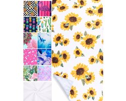 LIVILAN Microfiber Zonnebloem Bloemen Strandlaken voor Vrouwen Meisjes Volwassenen, 24 "X48" Kleine Lichtgewicht Zwembad Zwemmen Bad Douche Handdoek, Dunne Sneldrogend Zand Proof Strandlaken Opruiming Zonnebloem Geschenken
