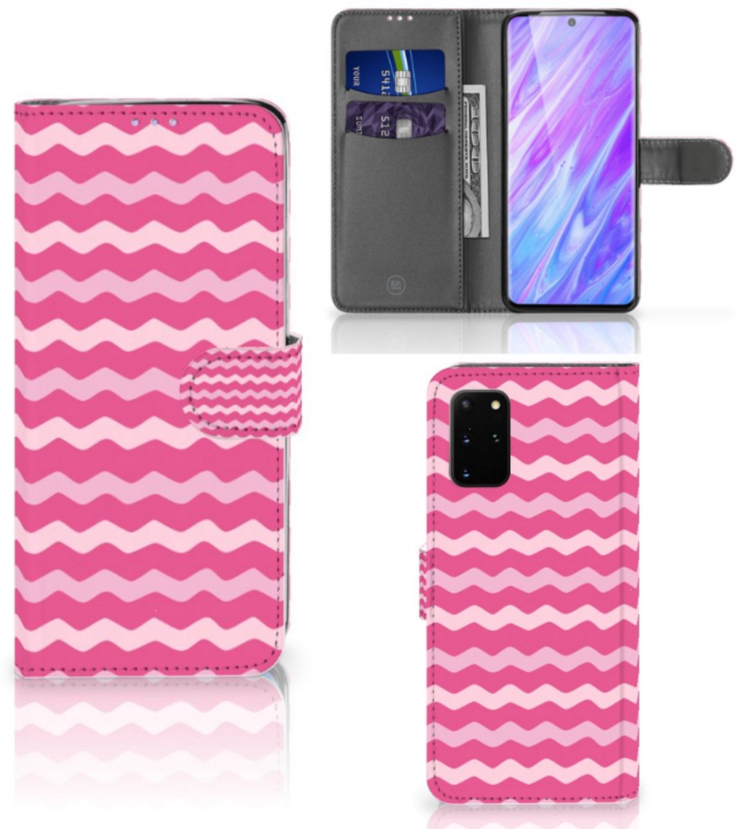 Samsung Galaxy S20 Plus Telefoon Hoesje Waves Pink