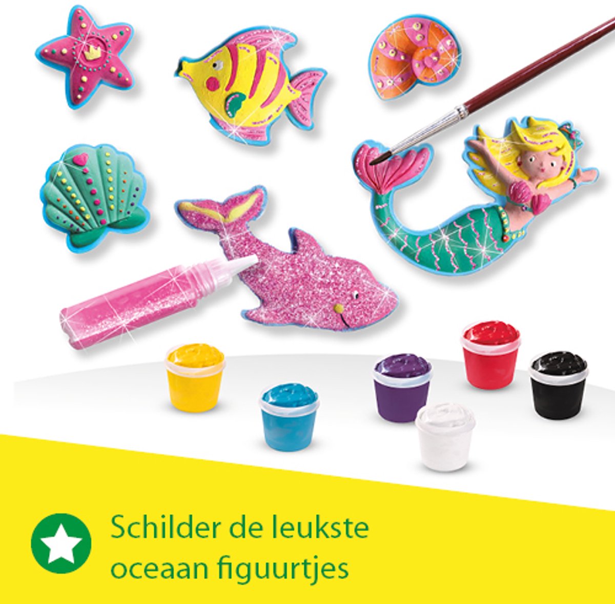 SES Creative - Hobby Pink - Gieten en Schilderen - Oceaan Figuren - Knutselen Meisjes - Sneldrogend - Vanaf 5 jaar — afbeelding 4