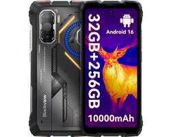 Blackview ROCK 3 - Robuuste Smartphone - 4G - 24GB RAM - 256GB ROM - 6.78inch 120Hz - 10000mAh Robuuste Telefoon - Android 16 - NFC - GPS - Oranje