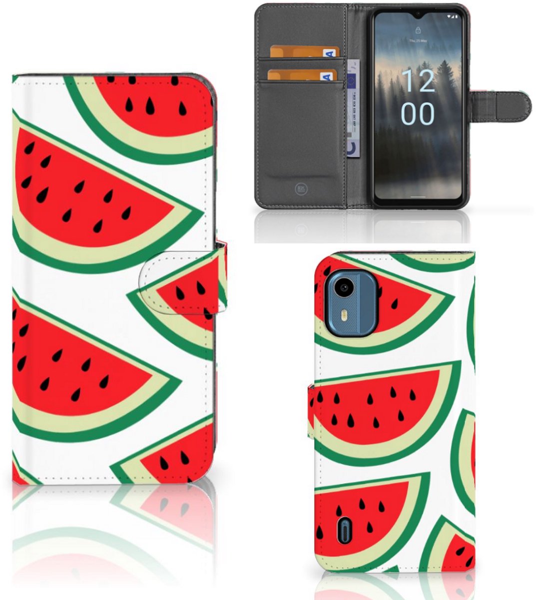 Nokia C12 Book Cover Watermelons