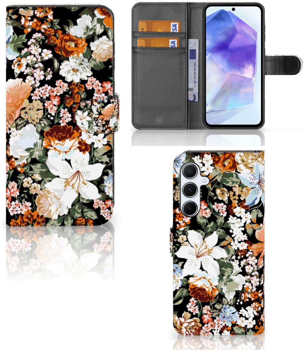 Hoesje voor Samsung Galaxy A55 Dark Flowers