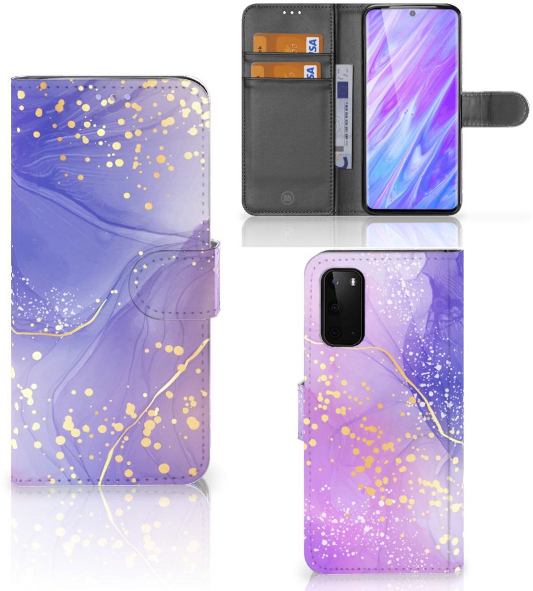 Hoesje voor Samsung Galaxy S20 Watercolor Paars