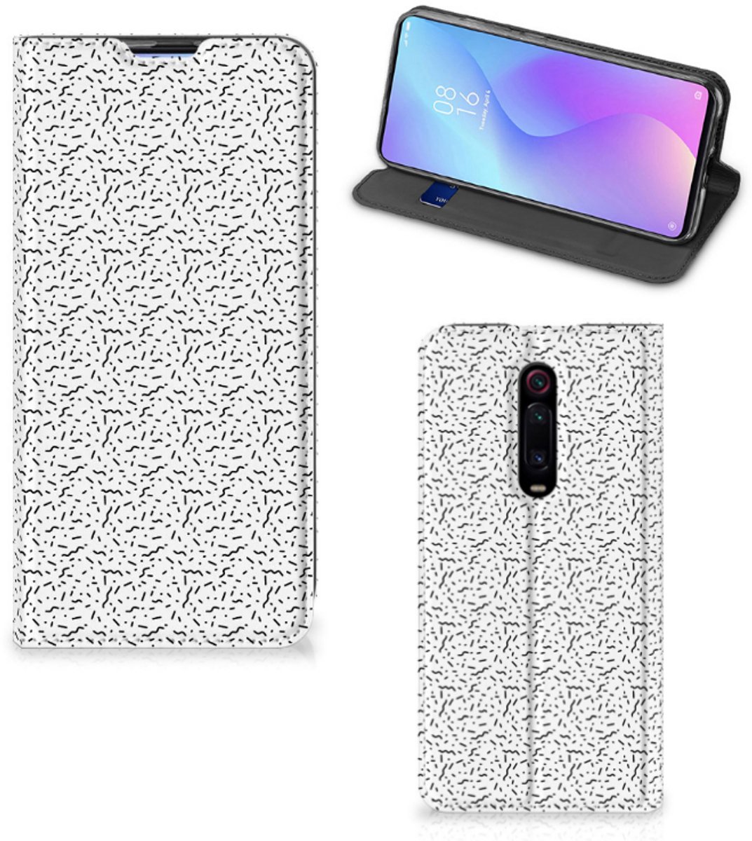 Xiaomi Redmi K20 Pro Hoesje met Magneet Stripes Dots