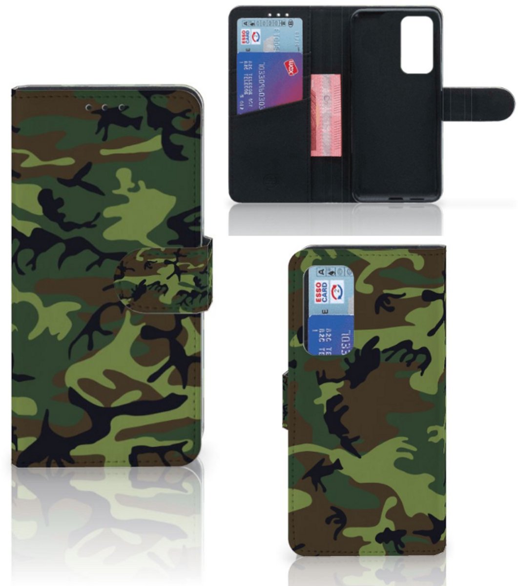 Huawei P40 Telefoon Hoesje Army Dark