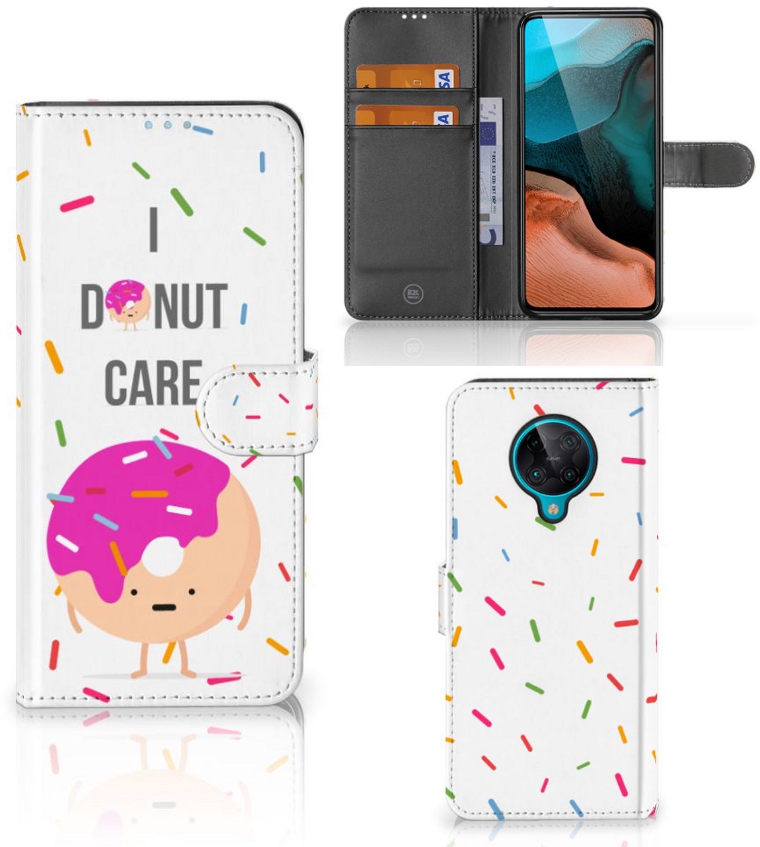 Xiaomi Poco F2 Pro Book Cover Donut Roze