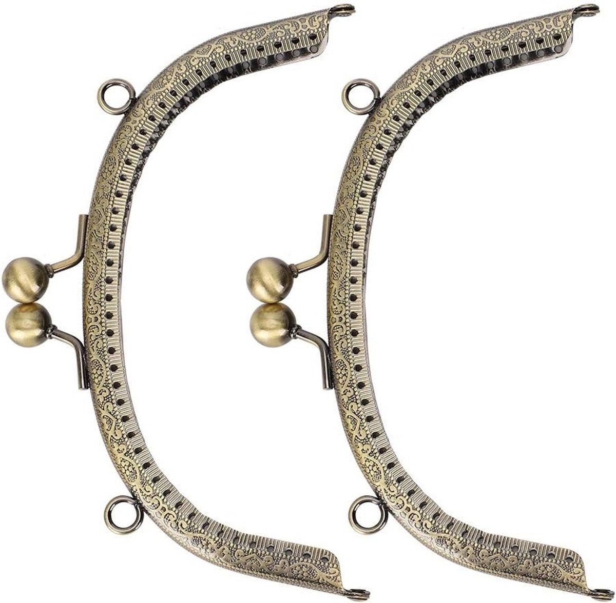 2 Stuks Metalen Portemonnee Pocket Frame Halve Cirkel Handtas Sluiting voor DIY Muntzak Handvat Naaien en Handwerk Accessoires