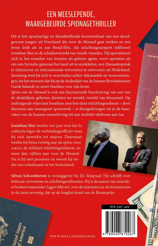 Dos de couverture de livre, avec une photo de Jonathan Mor, fumant.