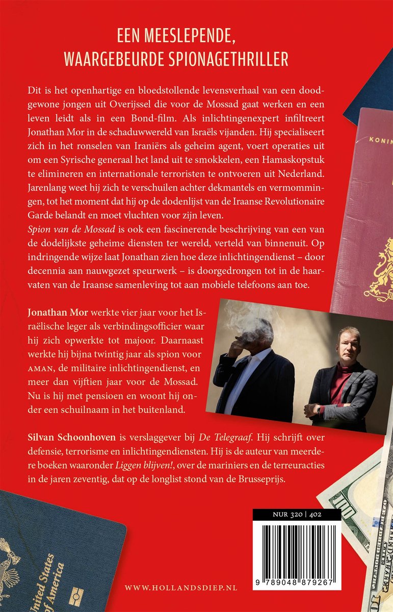 Dos de couverture de livre, avec une photo de Jonathan Mor, fumant.