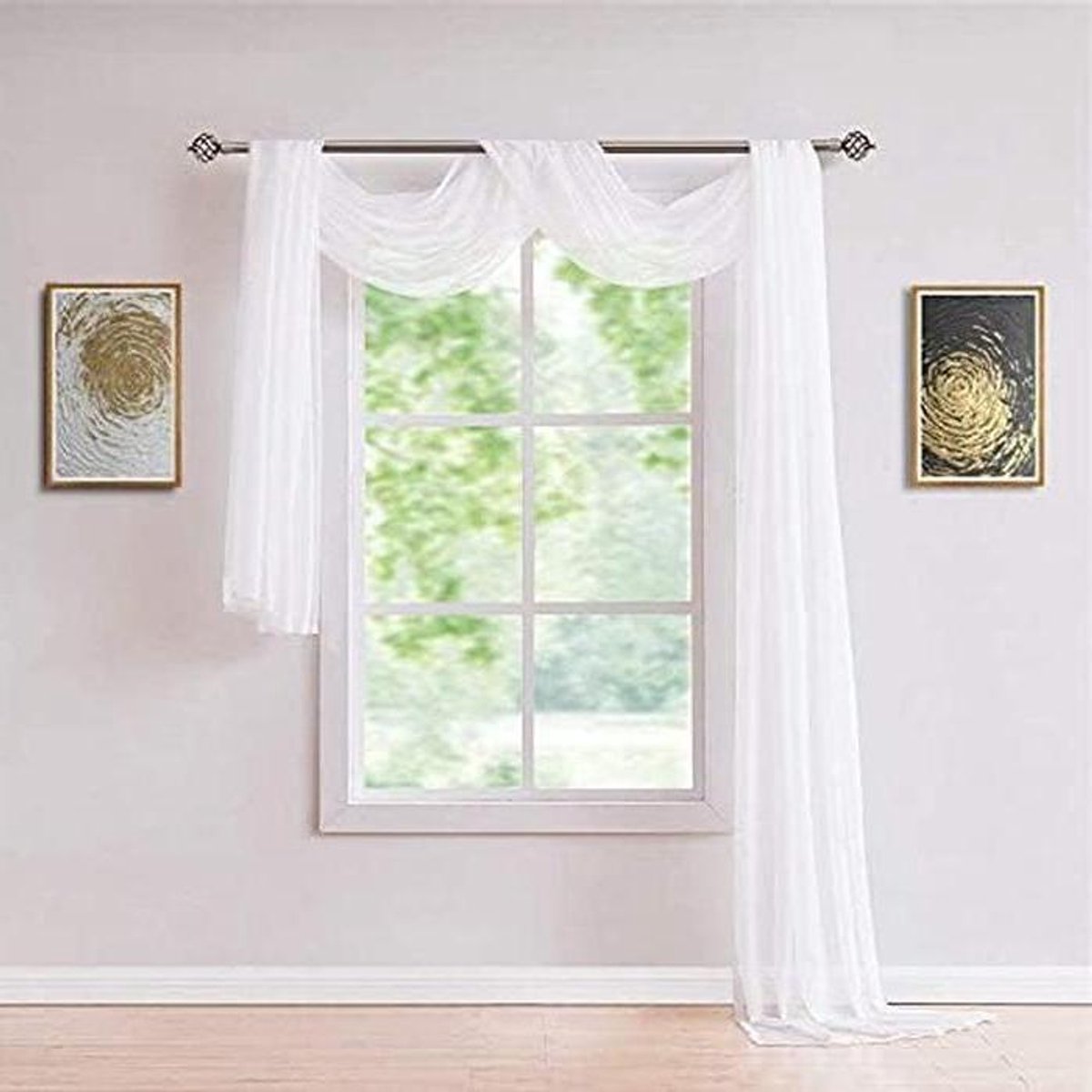 Decoratieve Gordijnen - Transparante Voile - Ruimte Verfraaien - Handgemaakte Decoratie - 140x300cm - Wit