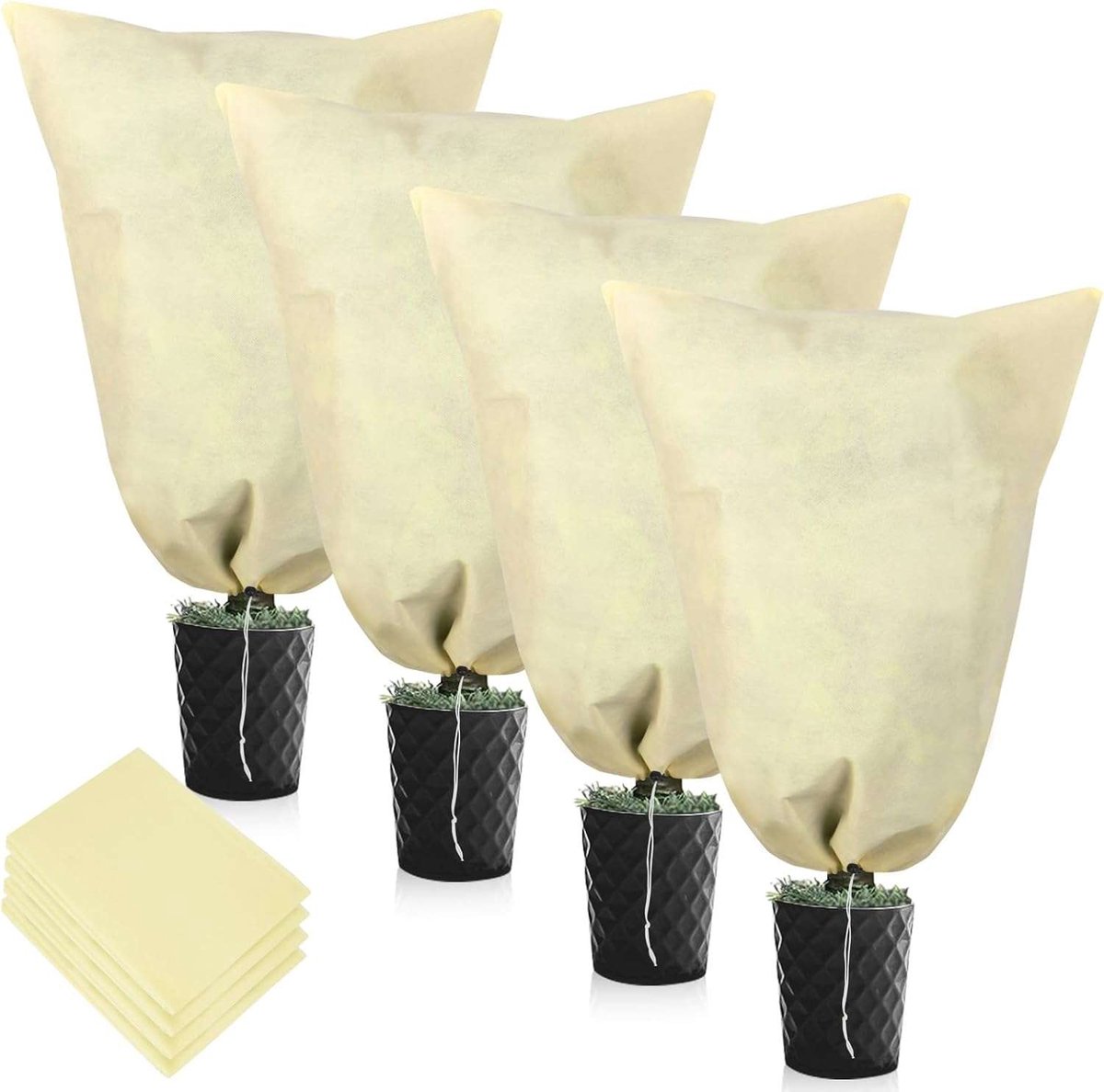 YTOPRO - Plantenbeschermhoes - Bescherming Tegen Vorst - 80 g/m² - 60x80cm - 4 stuks