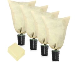 YTOPRO - Plantenbeschermhoes - Bescherming Tegen Vorst - 80 g/m² - 60x80cm - 4 stuks