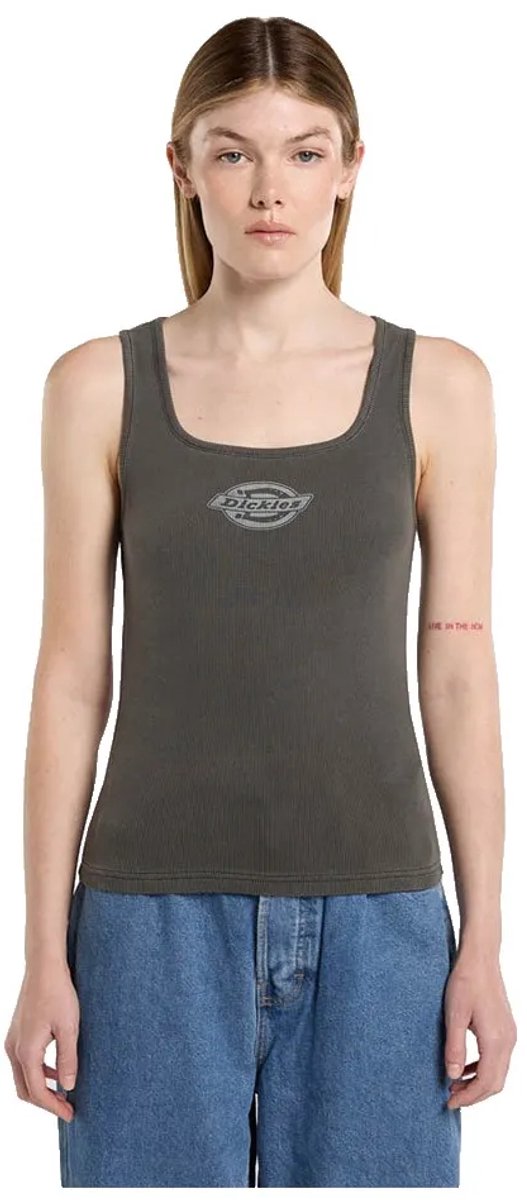 Dickies Plainville Mouwloos T-shirt XS Vrouw Zwart