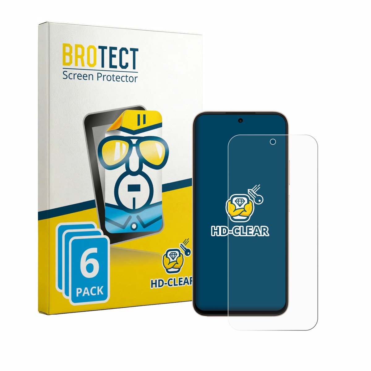 BROTECT - Screenprotector voor Oppo A6t 4G - Folie Beschermfolie transparant 6 Stuks