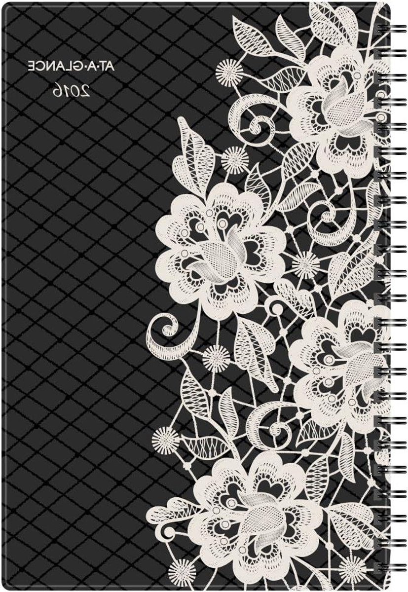 Weekplanner Maandplanner - Afsprakenboek Agenda - Jaar Planning - Gelamineerde Omslag - 12 x 8 inch - Lacey