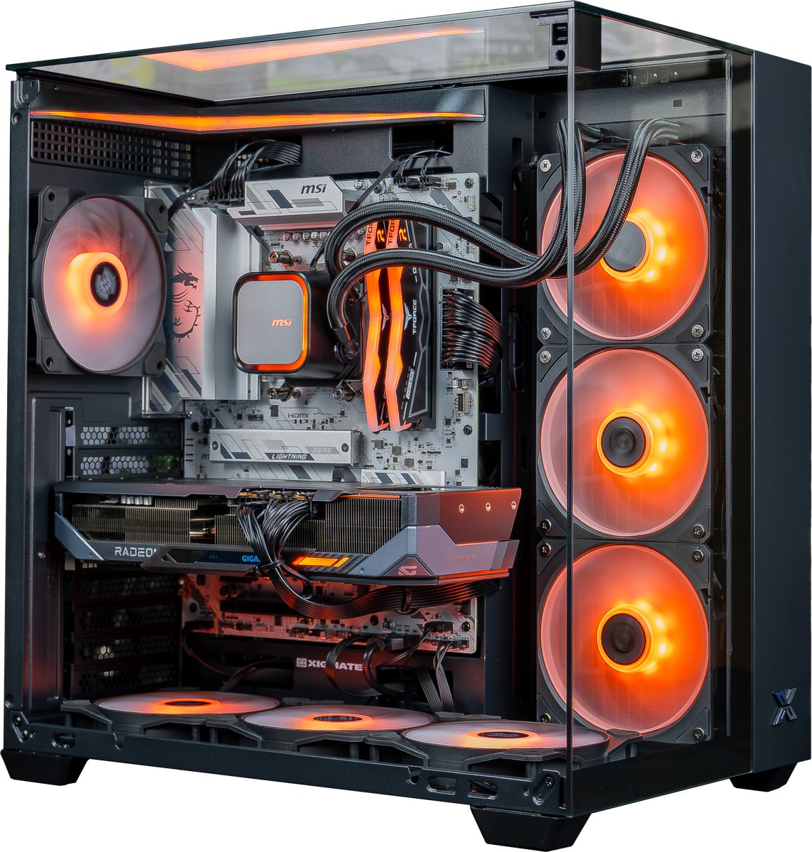 FlowUP Revenger - Gaming PC - AMD Ryzen 7 7800X3D - AMD RX 9070 XT 16GB - 32GB DDR5 RAM - 1TB - Waterkoeling