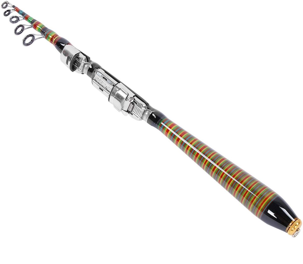 Telescopische Carbon Fiber Spinning Fishing Rod 1.2m-2.4m - Lichtgewicht en Duurzaam