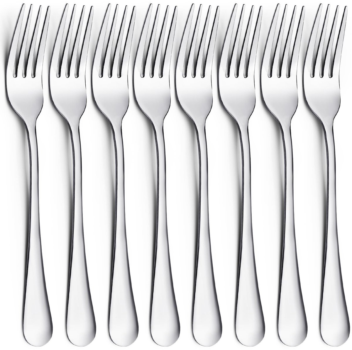 Allecto - - Tafelvorken - Set van 8 - Hoogwaardige kwaliteit - Staal - Eenvoudig in gebruik - Ideaal voor diners - Modern design