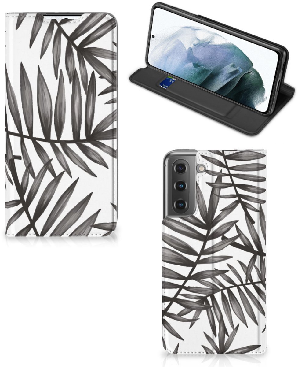 Samsung Galaxy S21 FE Smart Cover Leaves Grey